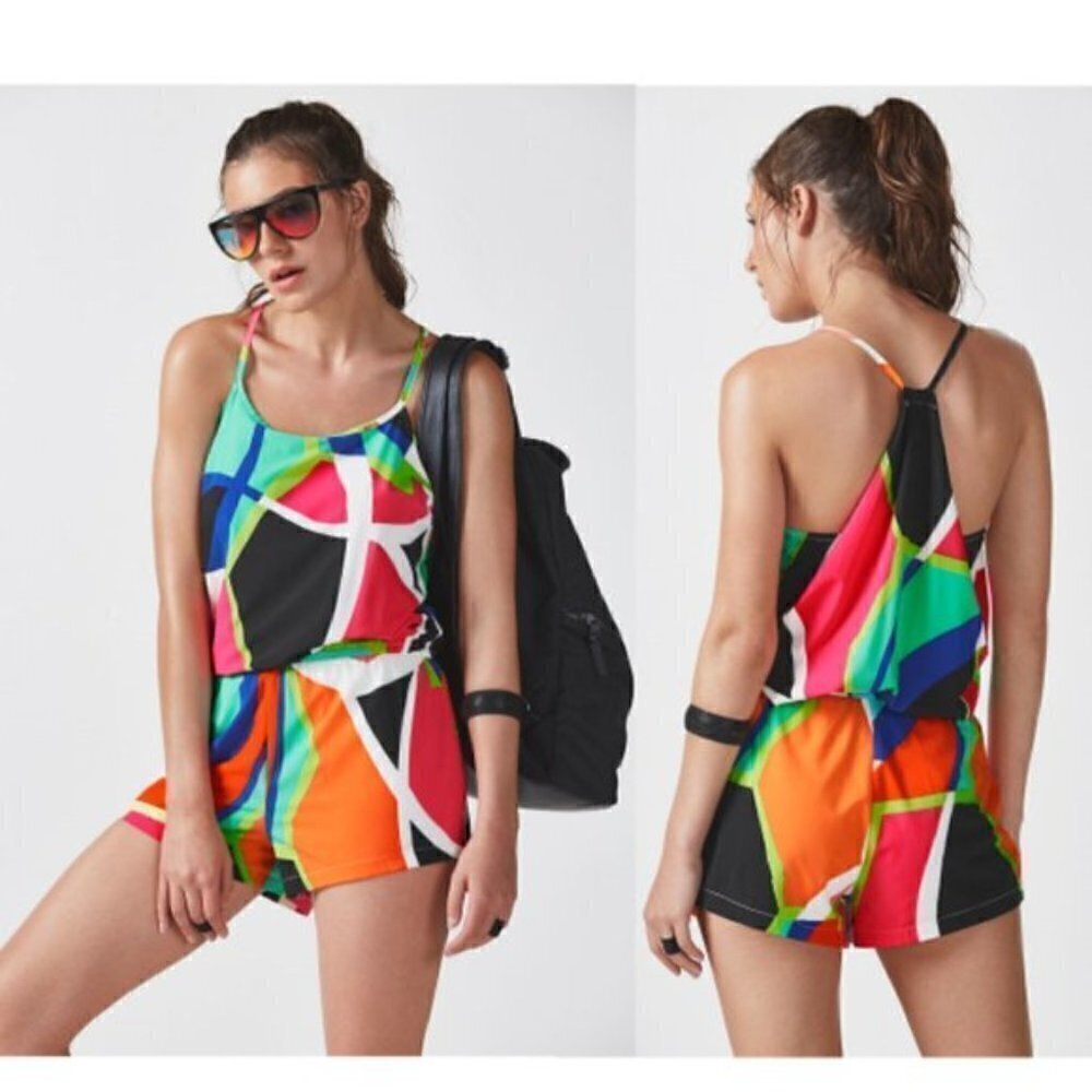 Fabletics Romper - Neema Style Bold Colors Halter - image 3